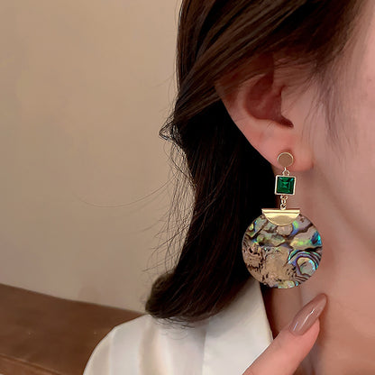 Vintage-Inspired Abalone Shell Drop Earrings